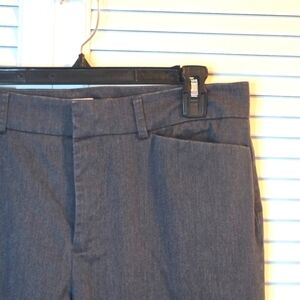 Dockers Ideal Fit Metro Pant Distressed Gray Size 12 SHORT Stretch Straight Leg